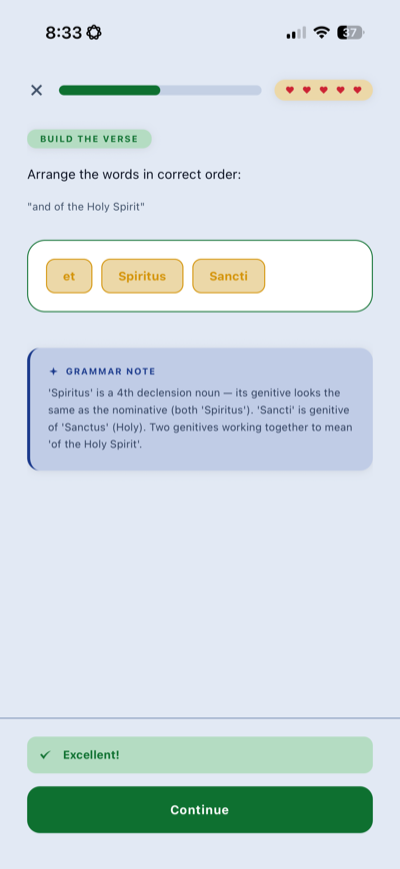 Build the Verse exercise